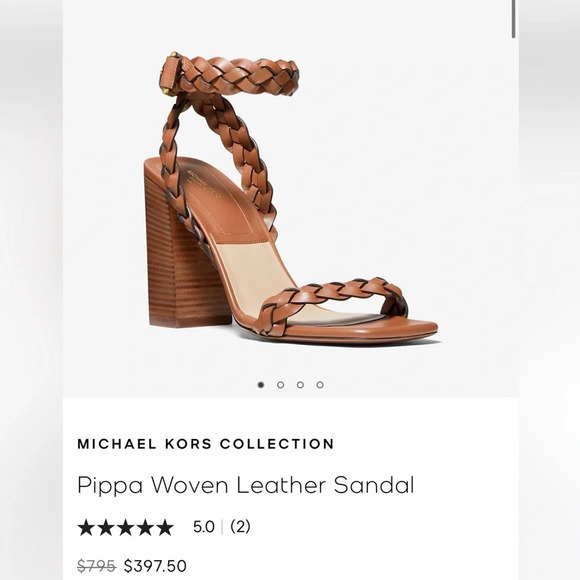 Michael Kors Collection made in Italy pippa woven leather sandal - Picture 7 of 9